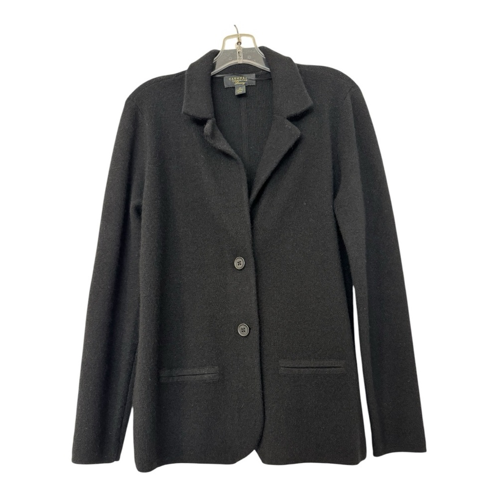 Charter Club Luxury Cashmere Blazer, Petite Small, Black